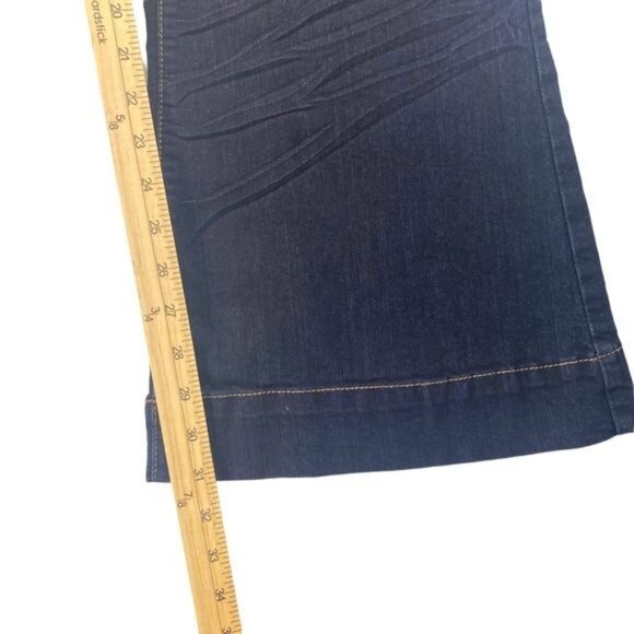 Ashley Stewart Plus Size Wide Leg Jeans w/Leopard Printed Belt Size (16) - Picture 9 of 11